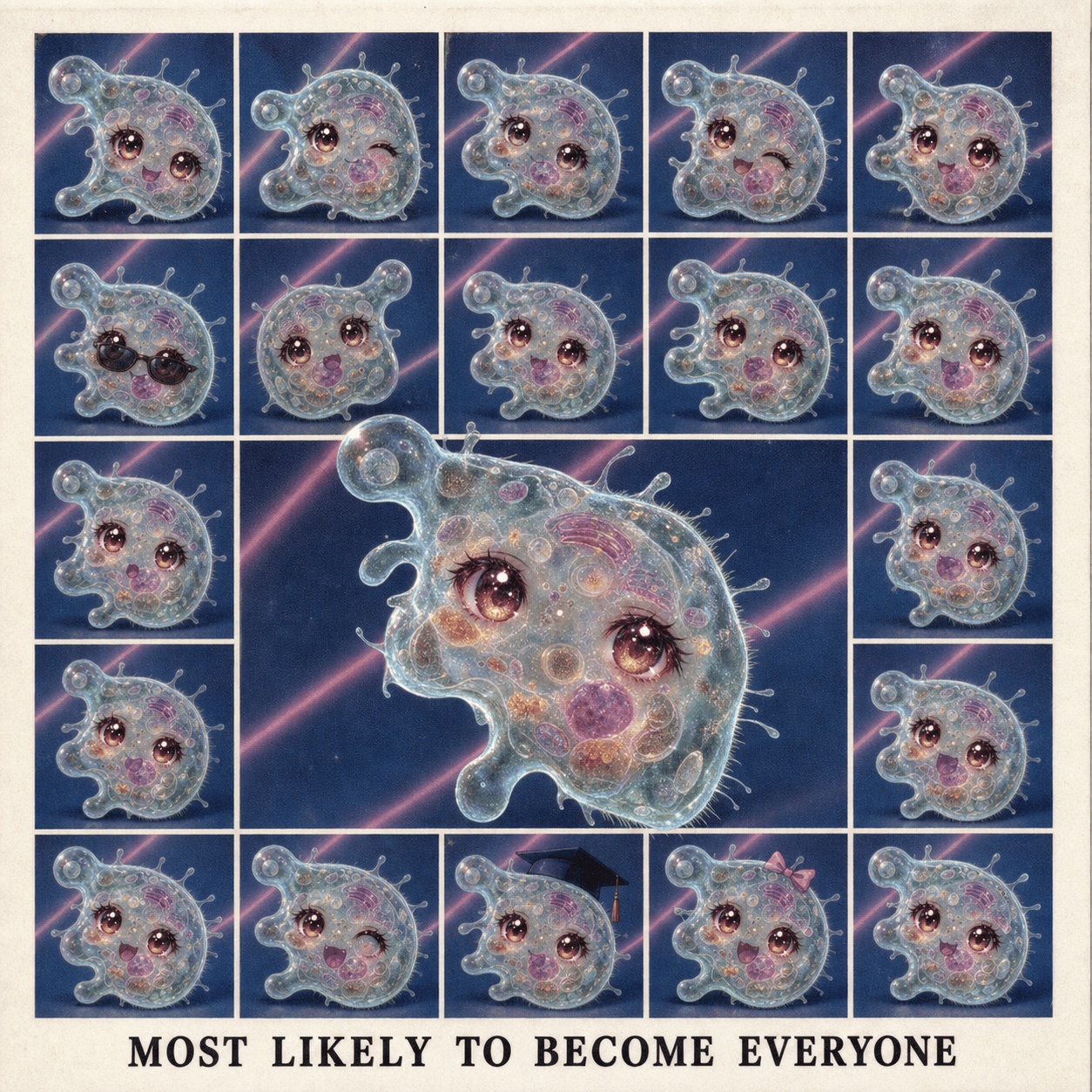 Amoeba Chan school yearbook superlative meme